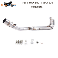2008-2016 acier inoxydable 51mm moto échappement avant tuyau pour YAMAHA TMAX500 530 en-tête tuyau lien avant mi lien tuyau d'échappement