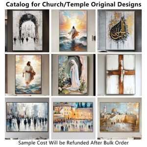 Cuadro Religioso de Calidad de Galería, Hecho a Mano, con Textura de Lienzo, Pintura Moderna Abstracta de Jesús, Versículo Bíblico, Regalo Cristiano, Arte de Pared con Cruz - Product Image 6