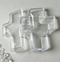 Boîte à bijoux transparente en forme de croix pour cadeaux, colliers et chapelets, boîte de rangement en forme de croix, vente en gros