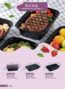 Fiambrera de plástico desechable de 500ml -1000ml, diseño rectangular moderno, tapa de <span class=keywords><strong>PP</strong></span> moldeada por inyección para microondas, contenedor de comida para llevar - Product Image 4