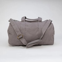 Sac de voyage personnalisé pour hommes et femmes, sac de nuit de luxe pour hommes et femmes, sac de sport gris nuage en toile de 14oz
