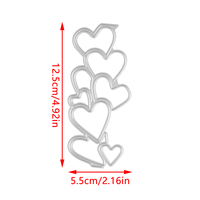 AAGU metallo taglio Die Scrapbook in rilievo Album carta d'invito decorazione cuore per il giorno di san valentino Scrapbook Craft taglio Die