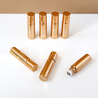 Dapat disesuaikan 5ml 10ml rol minyak kosong botol parfum bola baja tahan karat dengan kayu bambu/kaca desain Serum minyak esensial