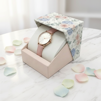 Boîtes rigides carrées en papier cadeau écologiques avec logo personnalisé, emballage pour montres, impression personnalisée