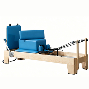 Cama Reformer de <span class=keywords><strong>Pilates</strong></span> <span class=keywords><strong>Stott</strong></span> Premium Personalizada, Máquina de Ejercicios con Diseño de Madera de Roble para Gimnasio en Casa, Fitness y Estudios de Musculación - Product Image 1
