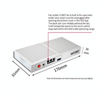 Docking Station Thunderbolt 3 Edisi Profesional 40Gbps NVMe SSD Enclosure DP1.4 2.5GbE Type-C 85W PD 10Gbps USB untuk MacBook