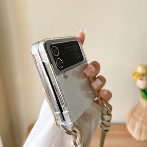 <span class=keywords><strong>Coque</strong></span> rigide <span class=keywords><strong>transparente</strong></span> <span class=keywords><strong>avec</strong></span> sangle à bandoulière Flip étui de téléphone à écran pliant <span class=keywords><strong>avec</strong></span> sangle arrière pour Samsung zflip5 zflip4 zflip6 - Product Image 5