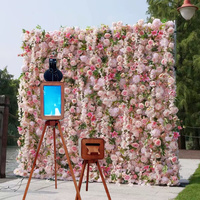 Photomaton à écran tactile de 18,5 pouces avec imprimante, support compatible iPad et appareil photo reflex, design rétro portable, impression en libre-service