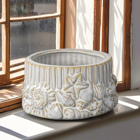 Pot de fleur en céramique moderne d'intérieur personnalisé de haute qualité Pot de conque et de coquille Pot émaillé pour la décoration de la maison