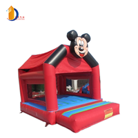 Istana Lompat Tiup Mickey Mouse Merah Laris Manis untuk Mainan Anak