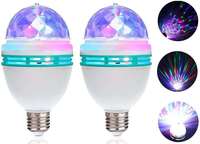 Ampoule LED Magic Ball, Effet Cristal RGB Rotatif à 360° 3W, Lumière Colorée pour Scène, Fête, Discothèque, DJ à Domicile