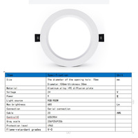 Twinklight Daylight 24V Aluminium Encastré Plafond Dimmable Spots Penal Baffle Garniture Led RGBW Downlight
