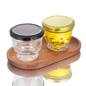 Pot en verre vide transparent de 100 ml à large ouverture avec couvercles métalliques pour confiture, nourriture pour oiseaux et <span class=keywords><strong>caviar</strong></span> - Vente en gros - Product Image 3