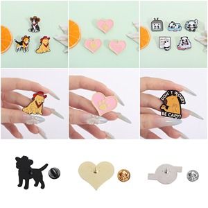100 Broches de Esmalte Antiguo con Diseños de Animales de Dibujos Animados, Divertidos, Mágicos, con Texto, de Zinc, para Solapa, 4101-4200 0.27 QHXZ Níquel Negro - Product Image 2