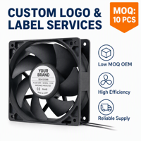 Ventilateur axial électrique à faible bruit 34dBA, économie d'énergie, OEM, 120x120x38mm, pour chargeur de véhicule électrique, armoire de télécommunications, distributeur automatique