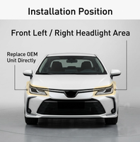 Phares LED (gauche et droite) pour Toyota Corolla 2019-2023 - Composants d'éclairage avant du véhicule