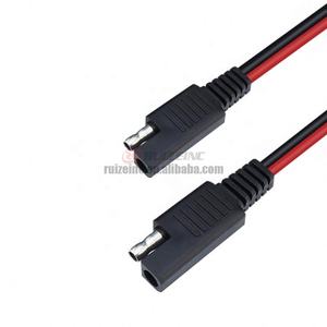 สายชาร์จโซลาร์เซลล์สำหรับชายและหญิง14AWG สายซิลิโคน2สี่เหลี่ยมสีแดงและสีดำ - Product Image 4