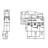 Micro-interrupteur étanche IP67 G905 40t85 à bouton-poussoir, micro-interrupteur scellé pour l'irrigation en vallée