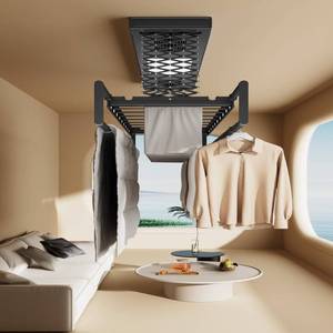 Fully automatic intelligent remote control lifting telescopic household thickened balcony indoor <b>electric</b> <b>drying</b> <b>rack</b> - Product Image 3