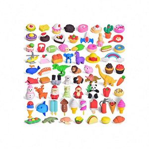 Gomme à effacer promotionnelle en caoutchouc TPR 3D de haute qualité, motifs animaux de dessin animé et fruits, personnalisable avec logo OEM, pour l'école - Product Image 1
