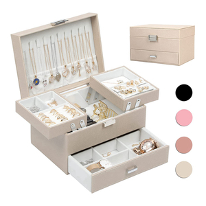 Conch Jewelry Storage Box Portable Travel Jewelry Box Decorative Jewelry Gift Box PU Leather Large