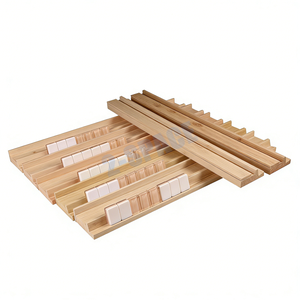Support de Mahjong en <span class=keywords><strong>bois</strong></span> MALADA 20 pouces, en <span class=keywords><strong>bois</strong></span> naturel américain, avec poussoir - Product Image 4