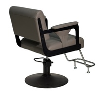 Fauteuil de barbier hydraulique inclinable à coussin moelleux, rotatif à 360°, robuste, réglable, ergonomique, design moderne pour salon de coiffure