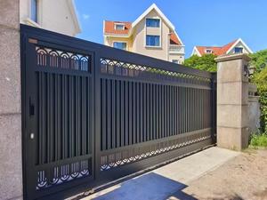 <span class=keywords><strong>Portail</strong></span> <span class=keywords><strong>coulissant</strong></span> en aluminium de haute qualité personnalisable avec rouleaux, <span class=keywords><strong>portail</strong></span> électrique pour cour - Product Image 1