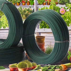 أسلاك حديد مبطنة بالفولاذ المجلفن المطلي بـ PVC ، سلك حديد مع حلقة عزل PVC ، مسطحة ملحومة ، قطع إلى حجم ، موازنة بالات - Product Image 3