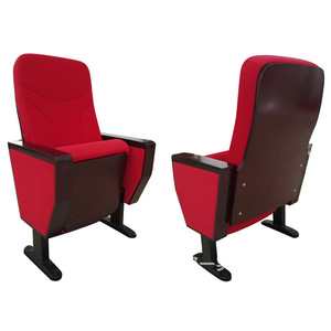 Silla de Teatro Reversible Roja con Color Personalizable y Reposabrazos para Auditorio y Sala de Conciertos - Product Image 3