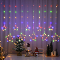 Guirnalda de Luces de Navidad de 3M con 100 LED, Cortina de Luces de Hadas Colgantes para Ventana, Luces LED de Navidad para Decoración de Habitaciones Circulares, Paredes y Fiestas