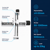 Mini Brazo Robótico Industrial, Manipulador con Plataforma XY de 2 Ejes, Sistema de Pórtico Lineal con Motor y Rodamientos para Máquina de Moldeo por Inyección
