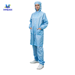 Tozsuz Güvenlik Kıyafetleri Mavi Beyaz Tulum HMEIAN DG-001 Seviye Koruma Elektronik Anti-Statik Kapüşonlu Temizlik Ceketi Yüksek - Product Image 1