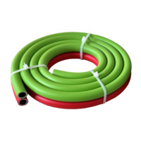 Tuyau de soudage double oxygène-acétylène renforcé en PVC de 1/4 po, tuyau de soudage en caoutchouc oxygène-air, découpe sur mesure disponible