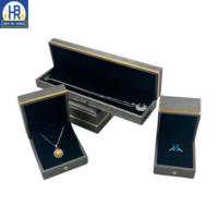 Boîte d'emballage pour bijoux en cuir PU Boîte à collier en velours Personnalisation du LOGO