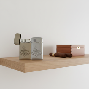 US Stock TECHNO Wholesale LAS VEGAS Broad Metal Windproof Cigar Flip Top Torch Lighter for <b>Smoking</b> - Product Image 6