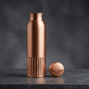 Ak Brass Lower Lining Design On Pure Copper <b>Water</b> <b>Bottle</b> For <b>Personal</b> Use Office Use - Product Image 3