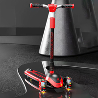 Trottinette Enfant à Grandes Roues Lumineuses, Trottinette Pliable pour Fille, Jouets pour Enfants, Trottinette à 3 Roues, Vente en Gros