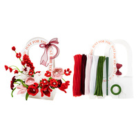 Panier à fleurs portable fait main avec tige torsadée, sac DIY pour bouquet, cadeau de vacances, vente en gros