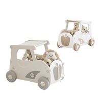 Marche-bébé multifonctionnel pour enfants, jouet d'apprentissage de la marche avec table de construction, poussette réglable
