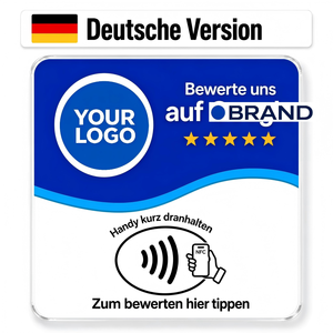 Tarjeta NFC de Reseña en Alemán (Deutsch) para Hoteles y Restaurantes, Mini Tarjeta Acrílica Impermeable con Chip NFC 213, Bajo MOQ, Envío Rápido, Logotipo Personalizado - Product Image 2