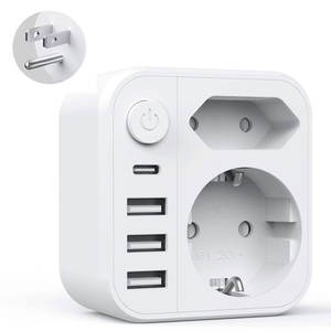 <span class=keywords><strong>Adaptateur</strong></span> de voyage 6 en 1 personnalisé en gros convertisseur prise Europe vers USA/<span class=keywords><strong>Canada</strong></span>/Mexique/Thaïlande adaptateurs de prise <span class=keywords><strong>courant</strong></span> nominal 13A - Product Image 1