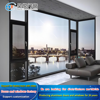 Puente roto ventanas de aluminio aleación de aluminio deslizante personalizado interior sistema de aislamiento acústico ventana ventanas correderas