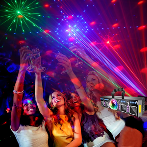 9 pezzi a soli $437,55 RGB+UV con 1 anno di garanzia, luci da discoteca, laser, stroboscopio, magic ball LED, luci da DJ per feste e KTV. - Product Image 4