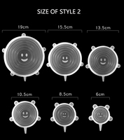 Lot de 6 couvercles extensibles en silicone réutilisables et résistants à la chaleur Couvercles en silicone pour micro-ondes
