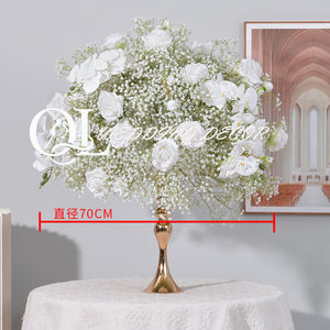 Boule de fleurs artificielles en <span class=keywords><strong>gypsophile</strong></span> blanche de 40/50/60 cm, décoration de centre de table de <span class=keywords><strong>mariage</strong></span>, événement floral, fête - Product Image 2