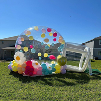 Décorations pour photos de fêtes de jardin Dôme gonflable portable pour l'extérieur avec ballons Tente pour ballons sautants d'enfants Maison à bulles gonflable