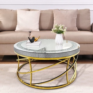 Tavolo da caffè a specchio in vetro argento oro divano e centro tè <span class=keywords><strong>mobili</strong></span> per la <span class=keywords><strong>casa</strong></span> con tappeti e materasso - Product Image 4