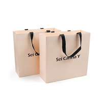 Sac de Shopping de fantaisie en papier Kraft, personnalisé, cadeau d'impression personnalisé, sac en papier marron OEM, de luxe réutilisable avec logo, pièces