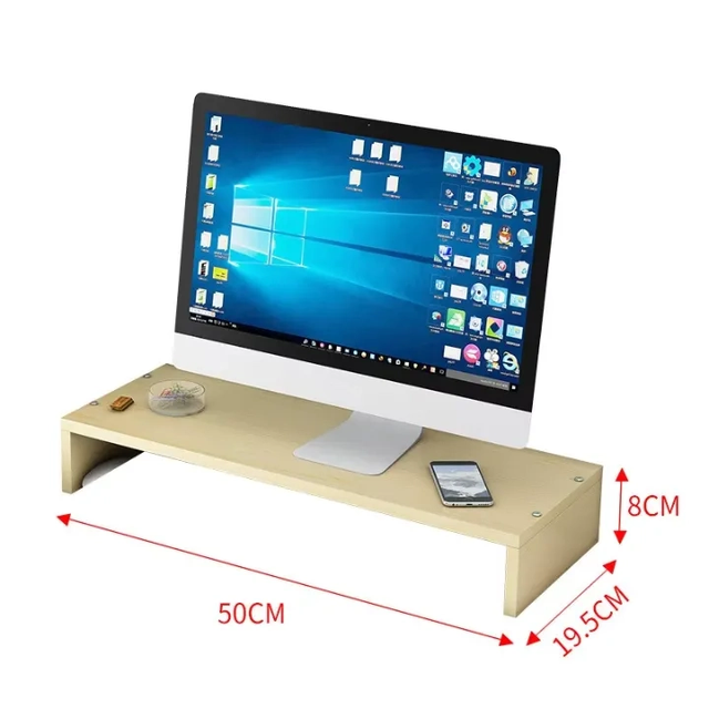 Desktop Storage Rack Computer Monitor Riser Stand Keyboard Mouse Organizer Tabletop Heighten Shelf Stacking Racks